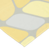Vintage Diagonalrechtecke Gelb Grau Tischdecke (Schrägansicht)