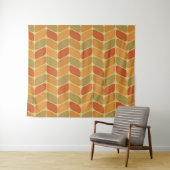 Vintage Diagonalrechtecke Ochre Wandteppich (Beispiel (Horizontal))