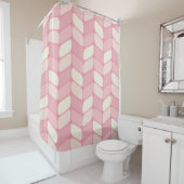 Vintage Diagonalrechtecke rosa Vanilla Duschvorhang (Beispiel)