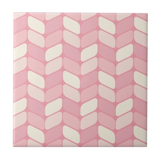 Vintage Diagonalrechtecke rosa Vanilla Fliese (Vorderseite)