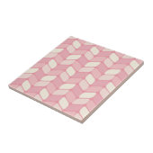 Vintage Diagonalrechtecke rosa Vanilla Fliese (Seite)