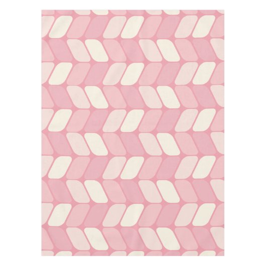 Vintage Diagonalrechtecke rosa Vanilla Tischdecke (Vorderseite)
