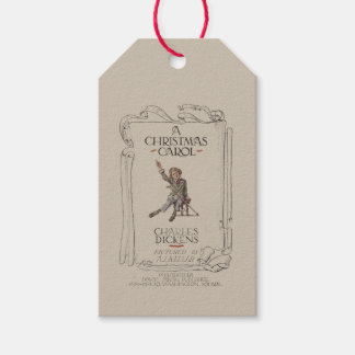 Vintage-Dickens-Ein-Weihnachtslied-Geschenkanhänge Geschenkanhänger