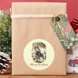 Vintage Dickens Geist Scrooge Eine Weihnachtsgesch Runder Aufkleber