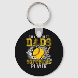 Vintage Die besten Väter ziehen einen Softballspie Schlüsselanhänger
