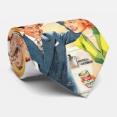 Vintage die Collagen-Krawatte 1940 des Vaters Krawatte (Gerollt)