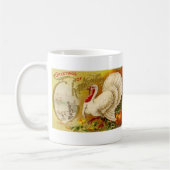 Vintage die Erntedank-Türkei-Tasse Kaffeetasse (Links)