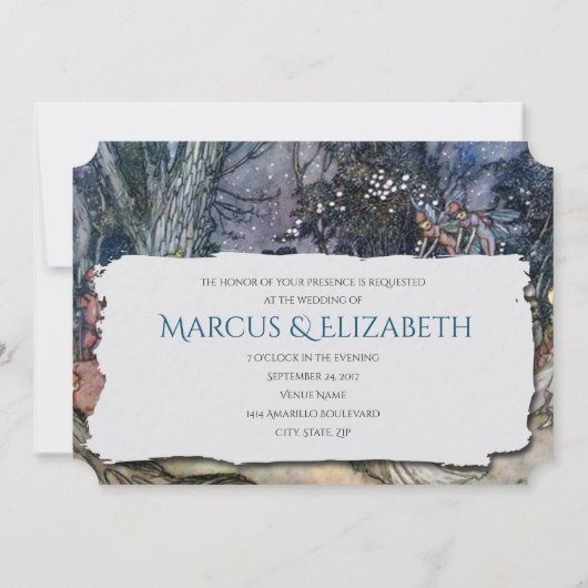 Vintage die Hochzeits-Traumeinladung der Einladung (Rückseite)