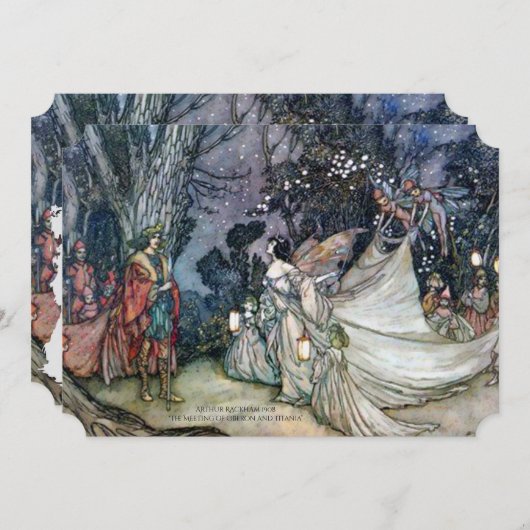 Vintage die Hochzeits-Traumeinladung der Einladung (Vorne/Hinten)