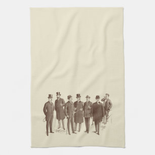 Vintage die Mode-Brown-Beige Herren 1800s Männer Geschirrtuch