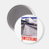 Vintage die Schweiz-Straßen Magnet (Vorderseite/Rückseite)