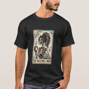 Vintage Die Volleyball-Mutter Tarotkarte Skelett M T-Shirt