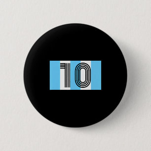 Vintage Diego Argentinien Nummer 10 Fußball Button