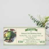 Vintage Dieselzug-Geburtstags-Party Einladung (Stehend Vorderseite)