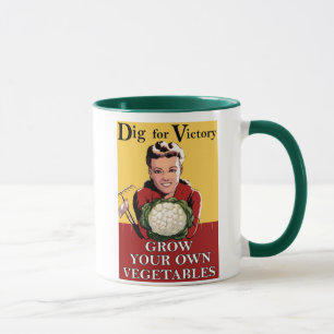 Vintage-Dig-for-Victory-Geschenktasse Tasse