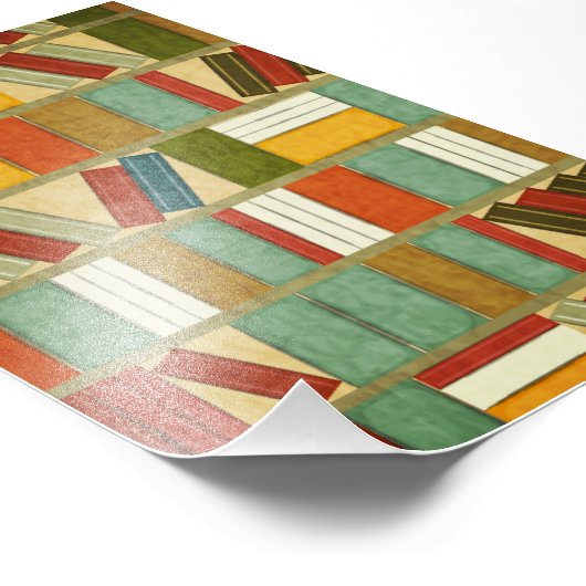 Vintage digitale Bibliothek Fotodruck (Ecke)