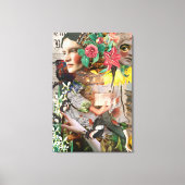 Vintage digitale Collage für geheime Letter Leinwanddruck (Vorderseite)