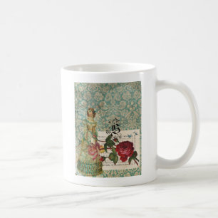 Vintage digitale Collage Kaffeetasse
