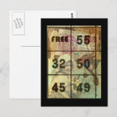 Vintage digitale Collage Postkarte (Vorne/Hinten)