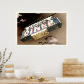 Vintage-Diner-Schild Poster (Küche)