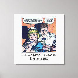 Vintage Diner-Szene aus Horror-Comicen der 50er Ja Leinwanddruck