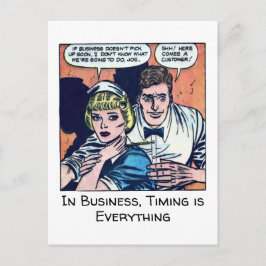 Vintage Diner-Szene aus Horror-Comicen der 50er Ja Postkarte