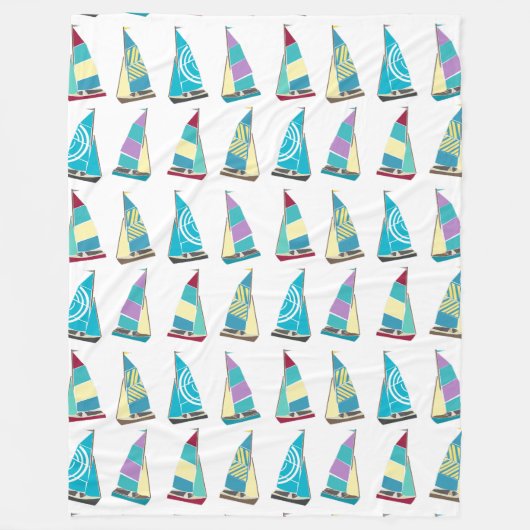 Vintage-Dinghies Fleecedecke (Vorderseite)
