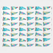 Vintage-Dinghies Fleecedecke (Vorderseite (Horizontal))