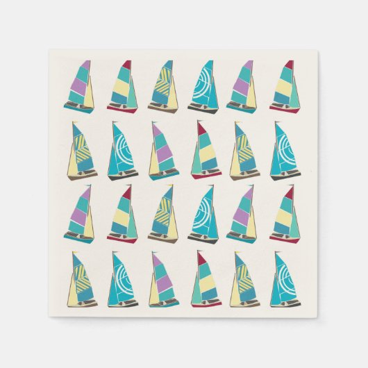 Vintage-Dinghies Serviette (Vorderseite)