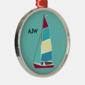 Vintage Dinghy Metal Ornament Aus Metall (Rechts)