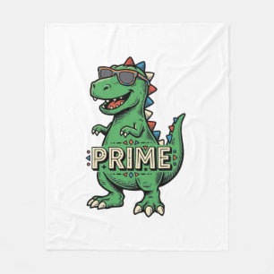 Vintage-Dinosaur-Sonnenbrille Prime-Cartoon-Shirt_ Fleecedecke
