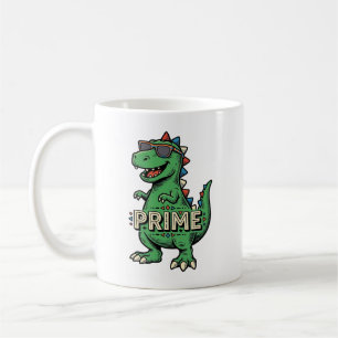 Vintage-Dinosaur-Sonnenbrille Prime-Cartoon-Shirt_ Kaffeetasse