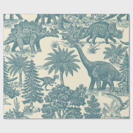 Vintage-Dinosaur-Toile-Muster Geschenkpapier