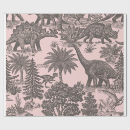 Vintage-Dinosaur-Toile-Muster Geschenkpapier
