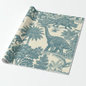 Vintage-Dinosaur-Toile-Muster Geschenkpapier (Ungerollt)