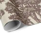 Vintage-Dinosaur-Toile-Muster Geschenkpapier (Rolleneckpunkt)