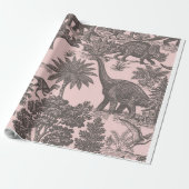 Vintage-Dinosaur-Toile-Muster Geschenkpapier (Ungerollt)