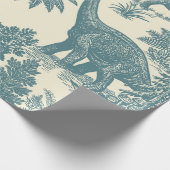Vintage-Dinosaur-Toile-Muster  Geschenkpapier (Ecke)