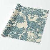 Vintage-Dinosaur-Toile-Muster  Geschenkpapier (Ungerollt)