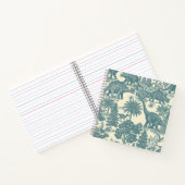 Vintage-Dinosaur-Toile-Muster Notizblock (Innenseite)
