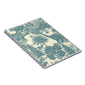Vintage-Dinosaur-Toile-Muster Notizblock (Rechte Seite)