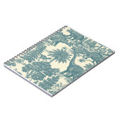 Vintage-Dinosaur-Toile-Muster Notizblock (Linke Seite)
