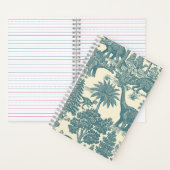 Vintage-Dinosaur-Toile-Muster  Notizblock (Innen)