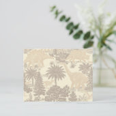 Vintage-Dinosaur-Toile-Muster Postkarte (Stehend Vorderseite)