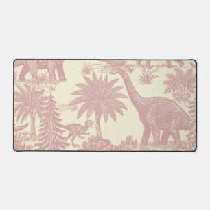 Vintage-Dinosaur-Toile-Muster Prähistorischer Dsch Schreibtischunterlage