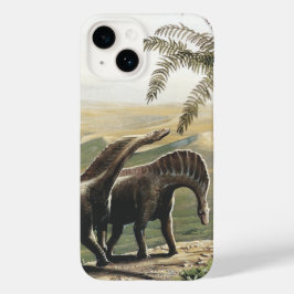 Vintage Dinosaurier, Amargasaurus mit Palmen Case-Mate iPhone 14 Hülle
