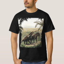 Vintage Dinosaurier, Amargasaurus mit Palmen T-Shirt