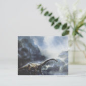 Vintage Dinosaurier, Barapasaurus Geburtstagsparte Einladung (Stehend Vorderseite)