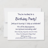 Vintage Dinosaurier, Barapasaurus Geburtstagsparte Einladung (Rückseite)