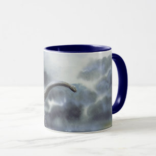Vintage Dinosaurier, Barapasaurus mit Gewitterwolk Tasse